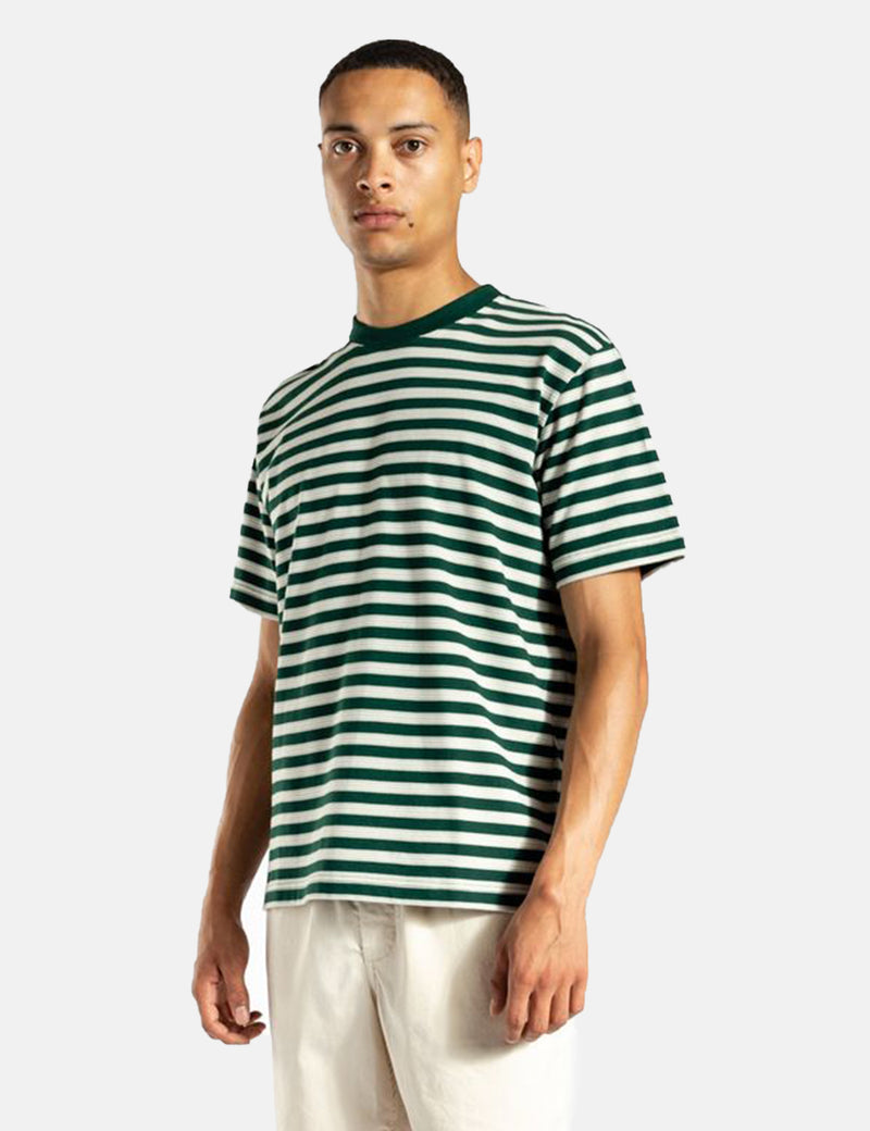 Norse Projects Johannes NauticalStripeTシャツ-ディープシーグリーン