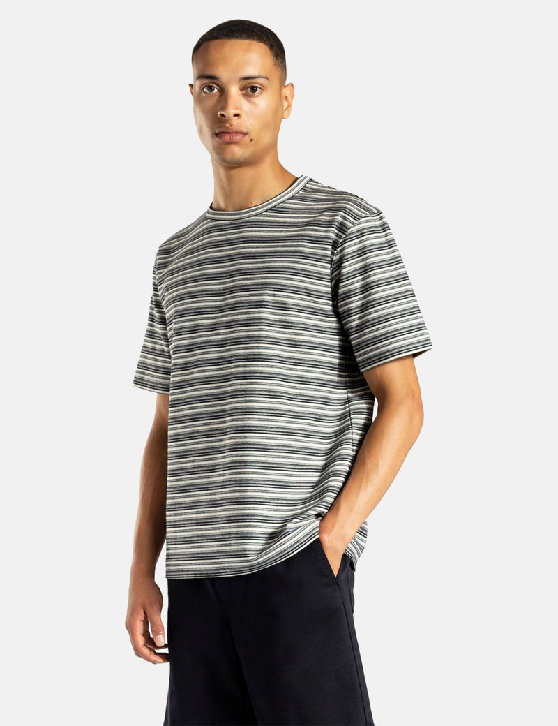Norse Projects Johannes ReversedMiniStripe-ダークネイビーブルー