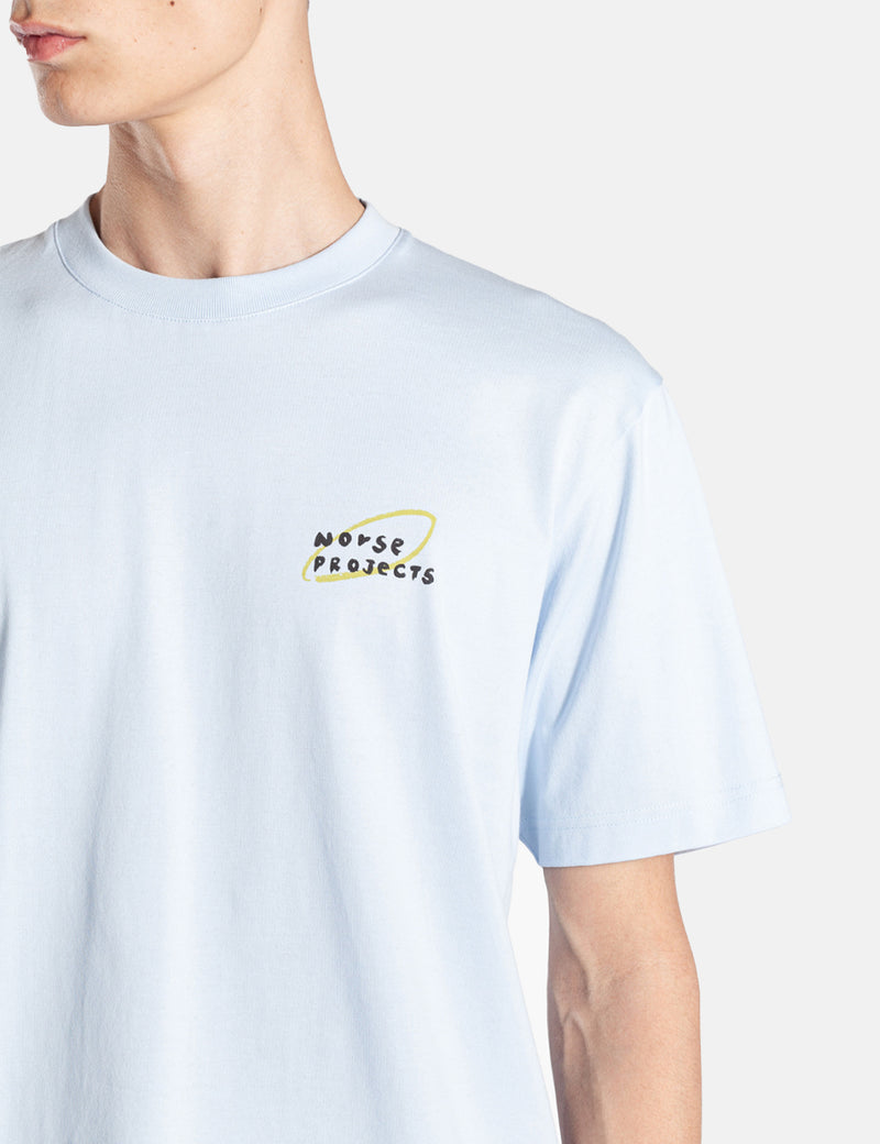 Norse Projects Johannes Norse x Mayumi Logo T-Shirt - Bleu Ciel