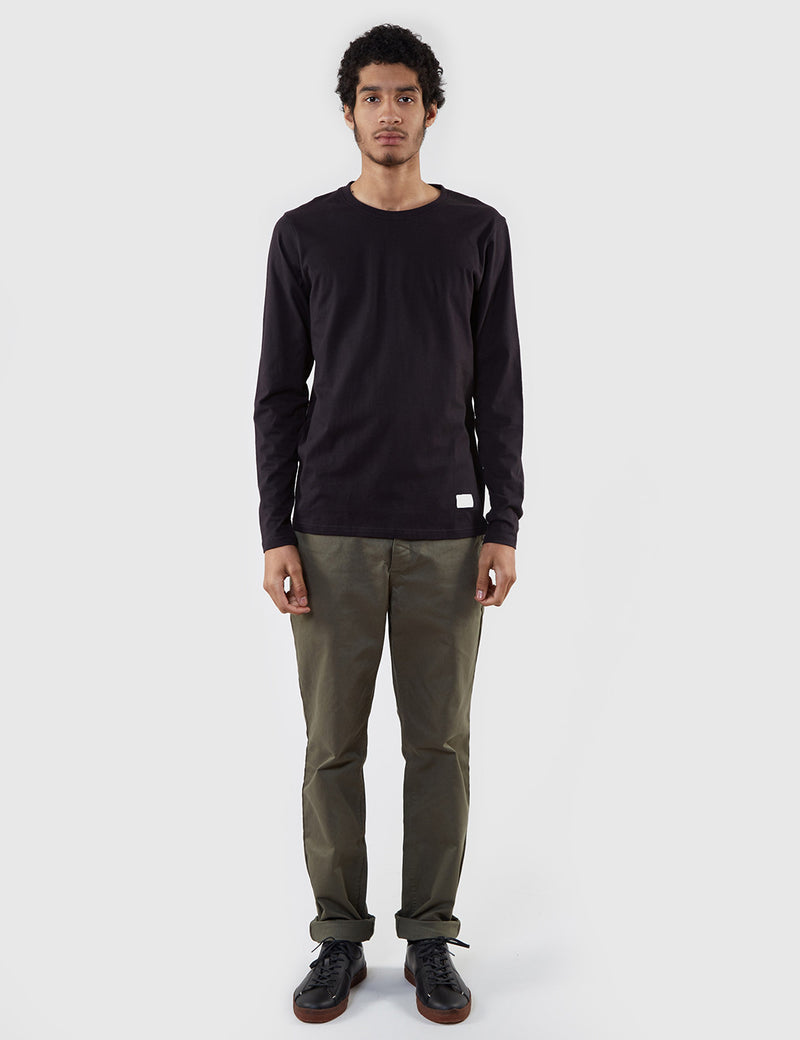Norse Projects Niels Basic Long Sleeve T-Shirt - Black