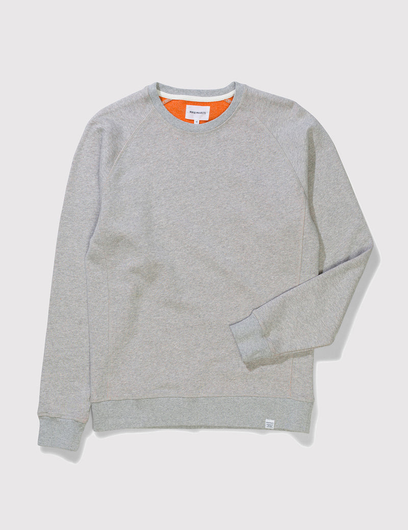 Norse Projects Ketel Double Face Sweatshirt - Light Grey
