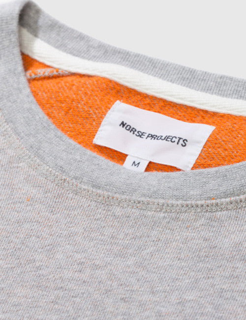 Norse Projects Ketel Double Face Sweatshirt - Light Grey