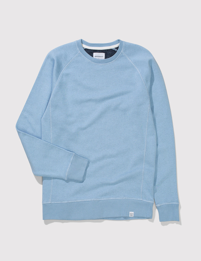 Norse Projects Ketel Double Face Sweatshirt - Sky Blue