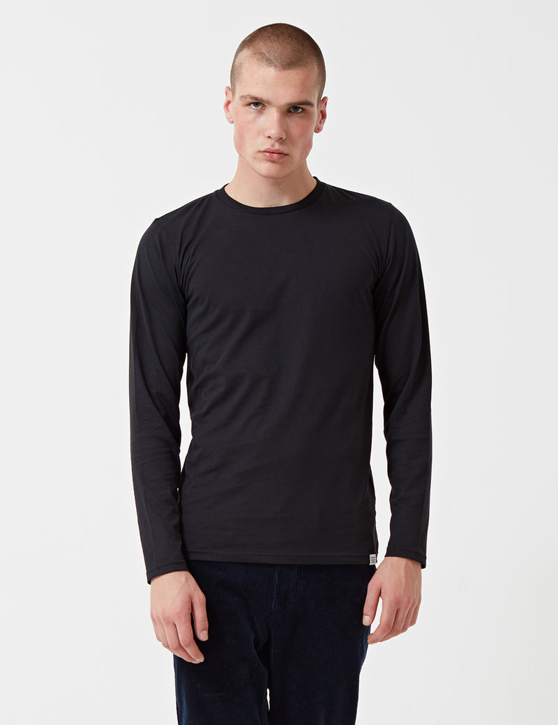 Norse Projects Niels Standard Long Sleeve T-Shirt - Black