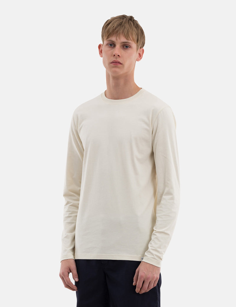 Norse Projects Niels Standard Long Sleeve T-Shirt - Kit White