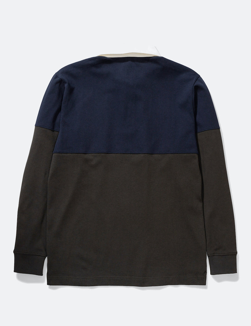 Norse Projects Ruben Colour Block Rugby Polo - Beech Green