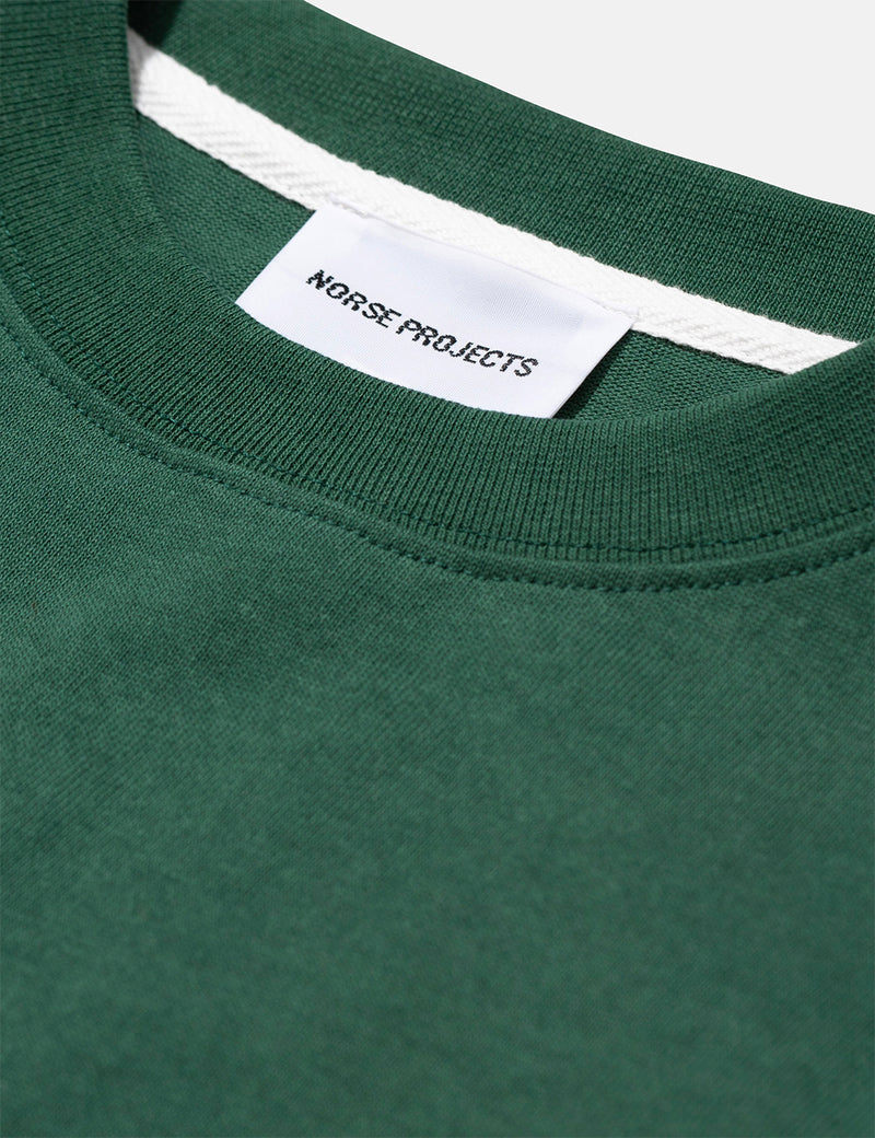 Norse Projects Johannes Pocket Long Sleeve T-Shirt-Dartmouth Green