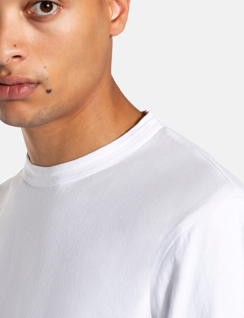 Norse Projects Holger Tab Series Logo Long Sleeve T-Shirt - White