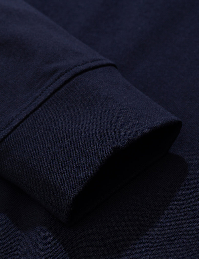 Norse Projects Ruben Long Sleeve Polo T-Shirt - Dark Navy Blue