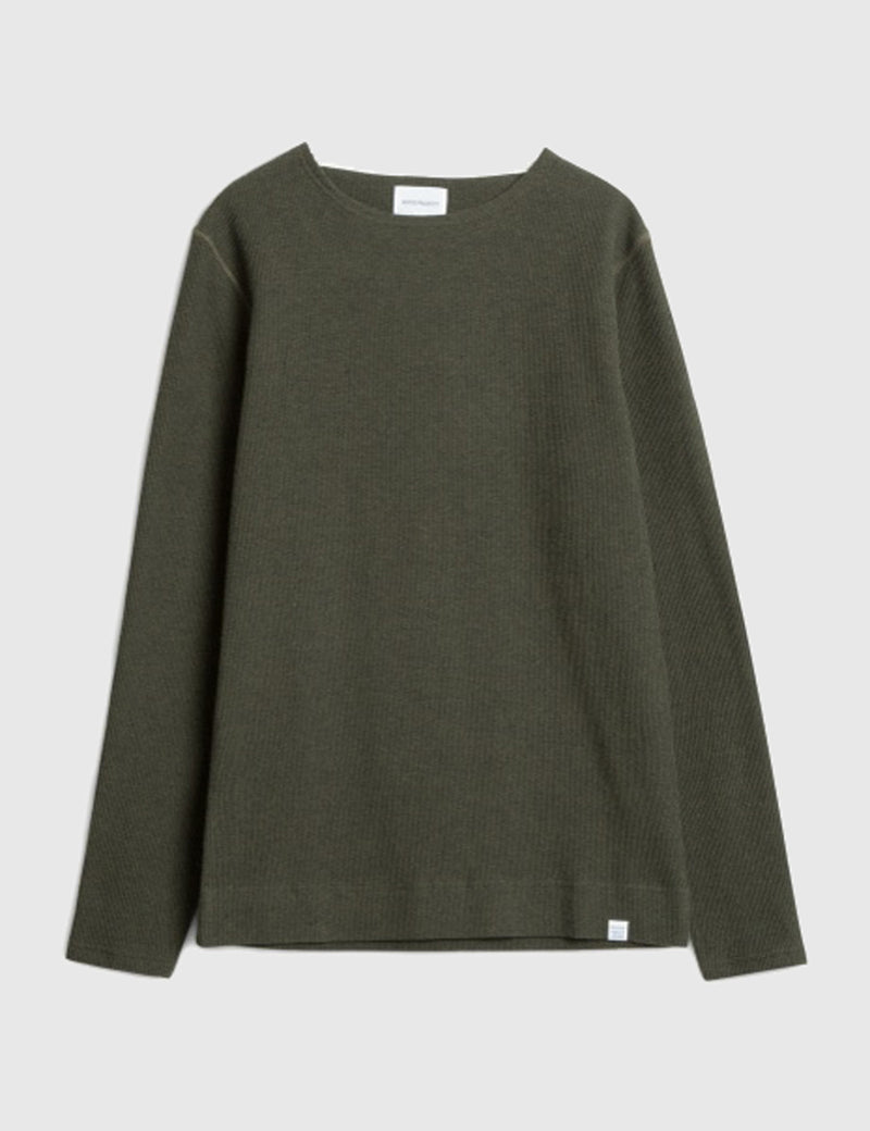 Norse Projects Godtfred Long Sleeve T-Shirt - Dried Olive