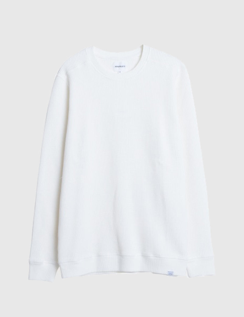 Norse Projects Vagn Waffle Sweatshirt - Ecru