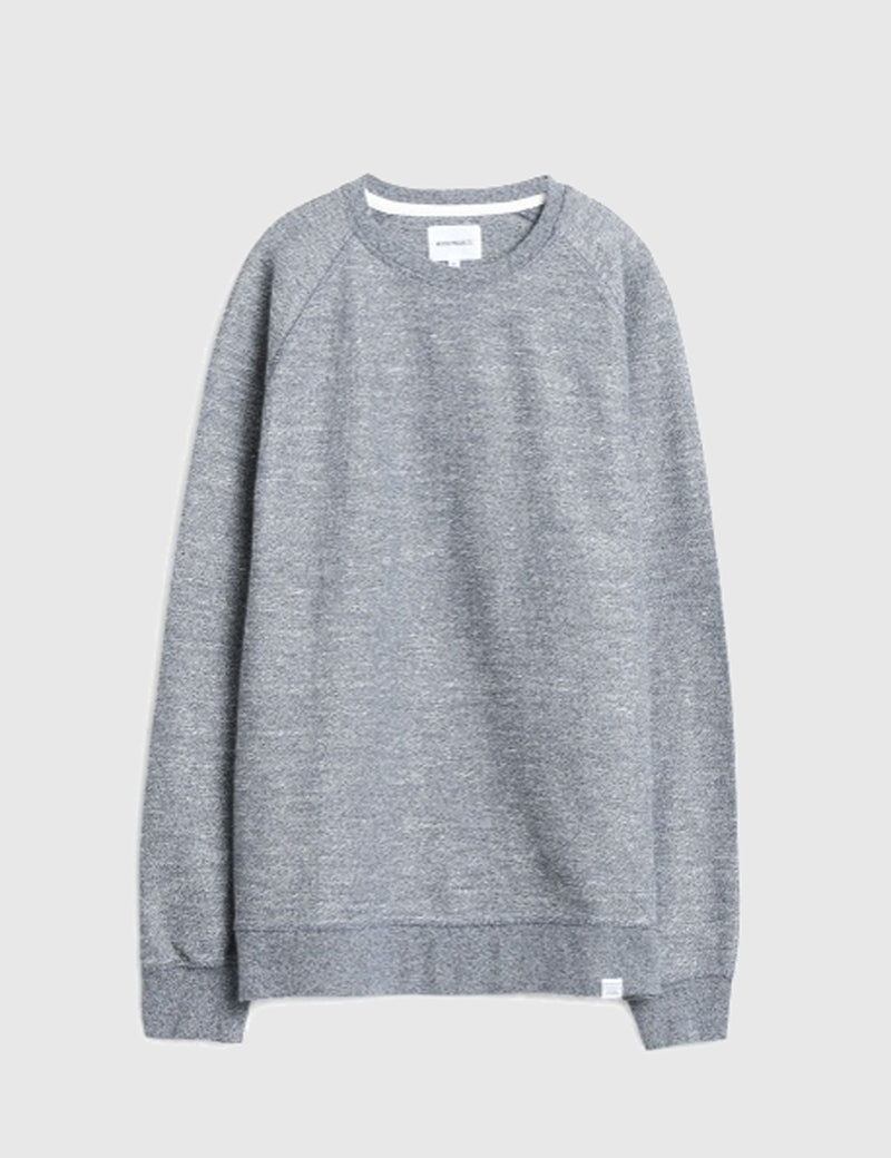 Norse Projects Ketel Mouline Sweatshirt - Cornflower Blue