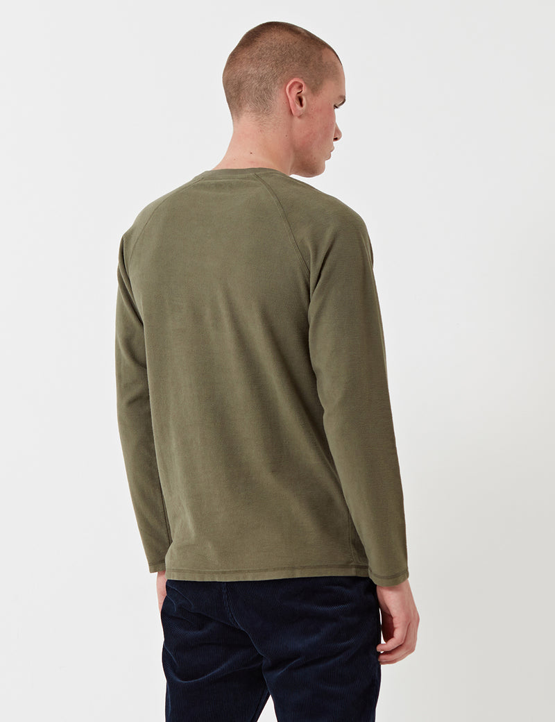 Norse Projects Victor Brushed Sweatshirt - Lichen Green