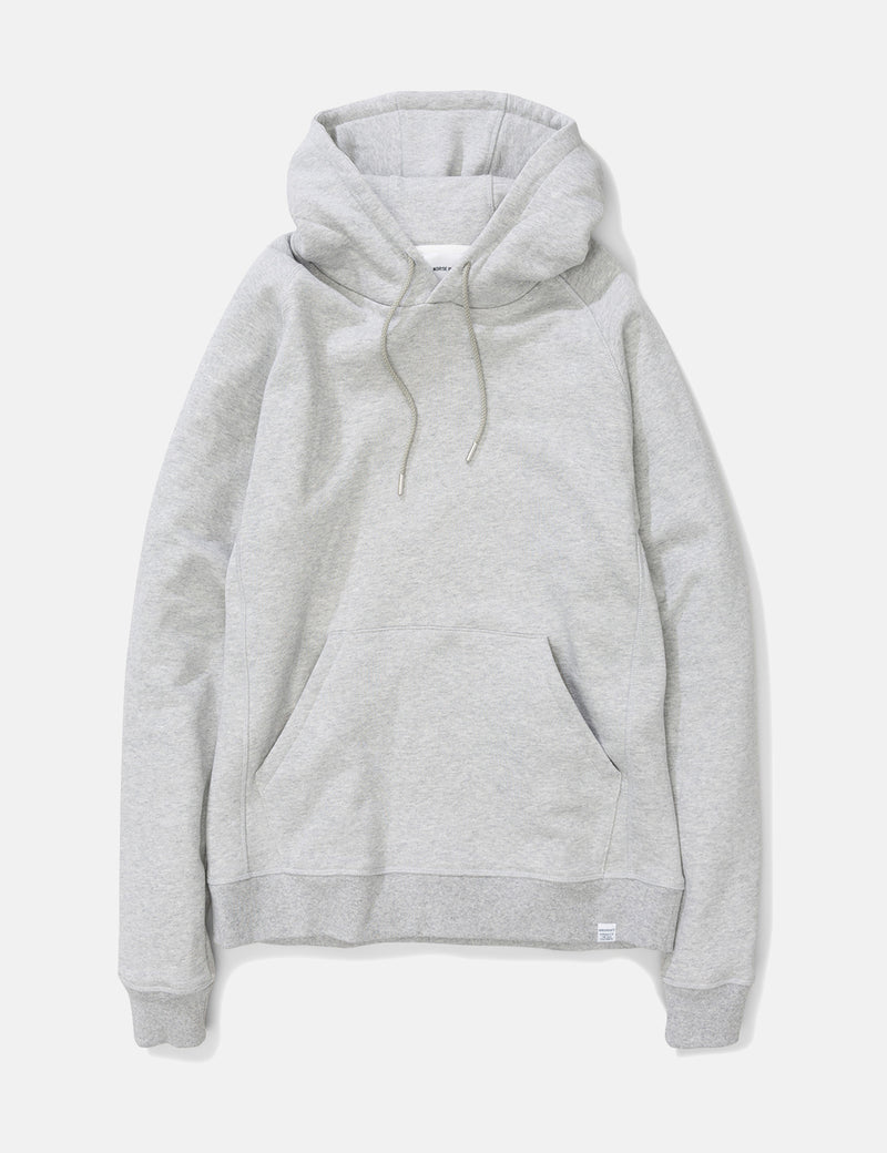 Norse Projects Ketel Hooded Sweatshirt - Light Grey