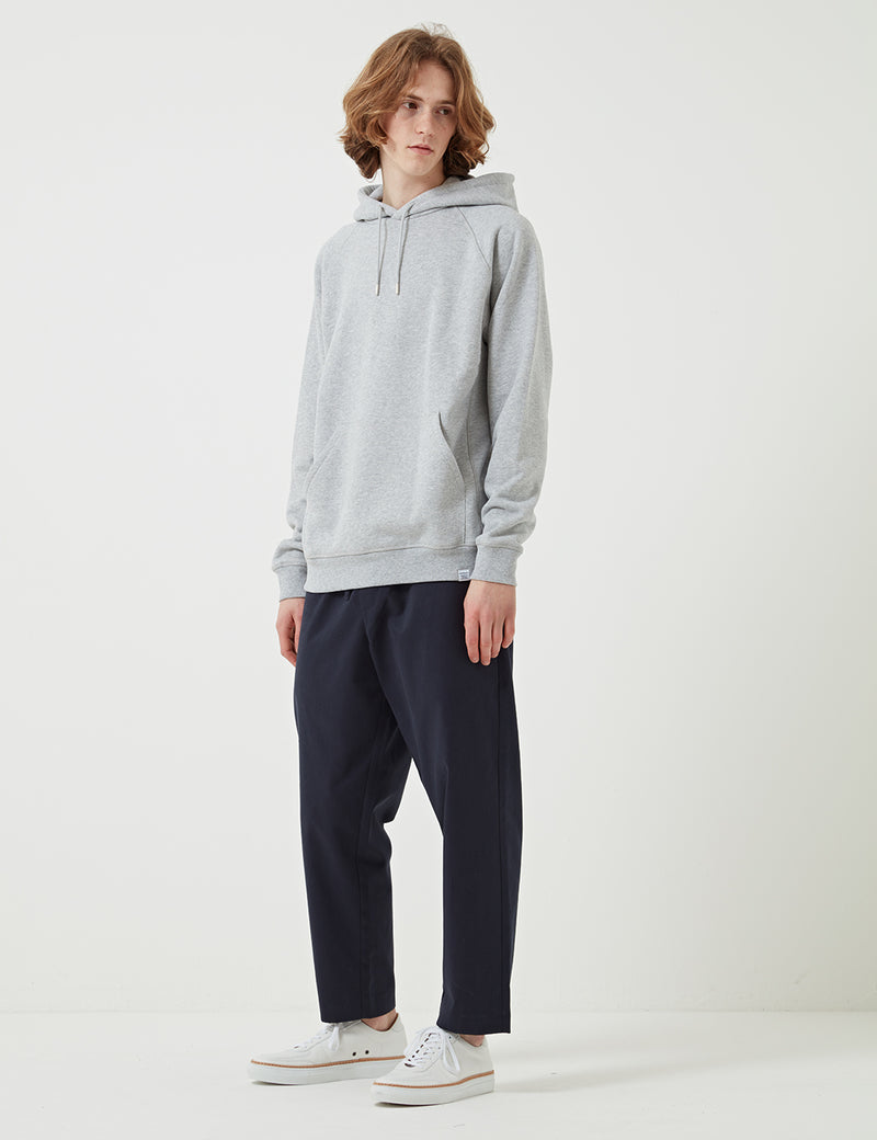 Norse Projects Ketel Hooded Sweatshirt - Light Grey