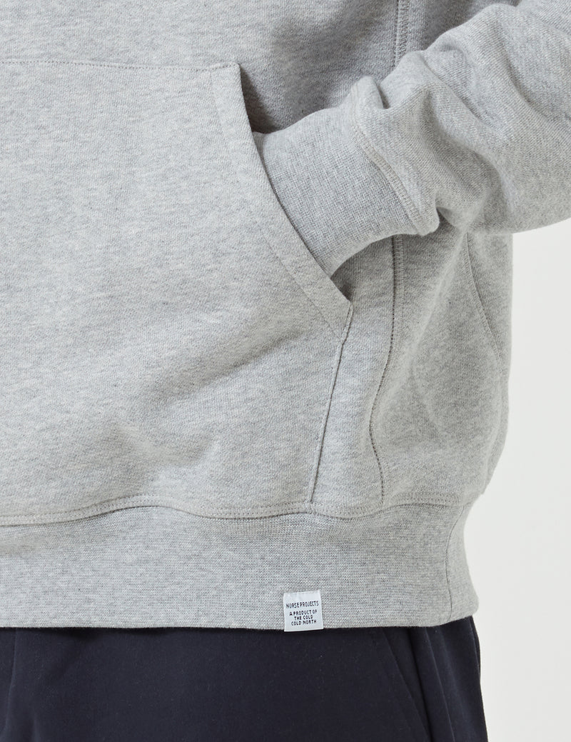 Norse Projects Ketel Hooded Sweatshirt - Light Grey