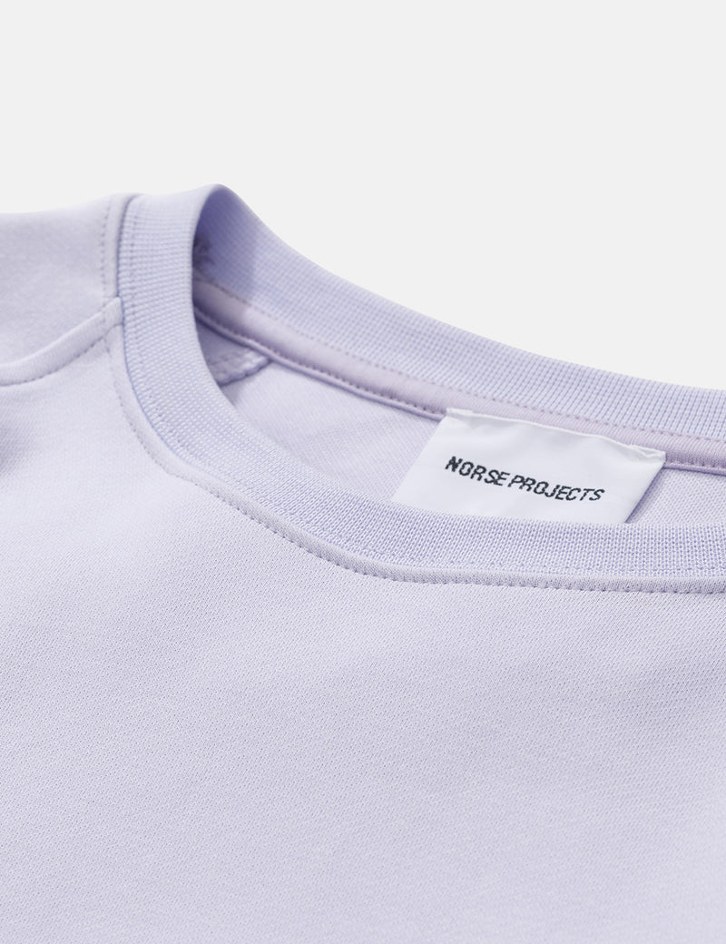 Norse Projects Vorm Interlock Sweatshirt - Heather Purple