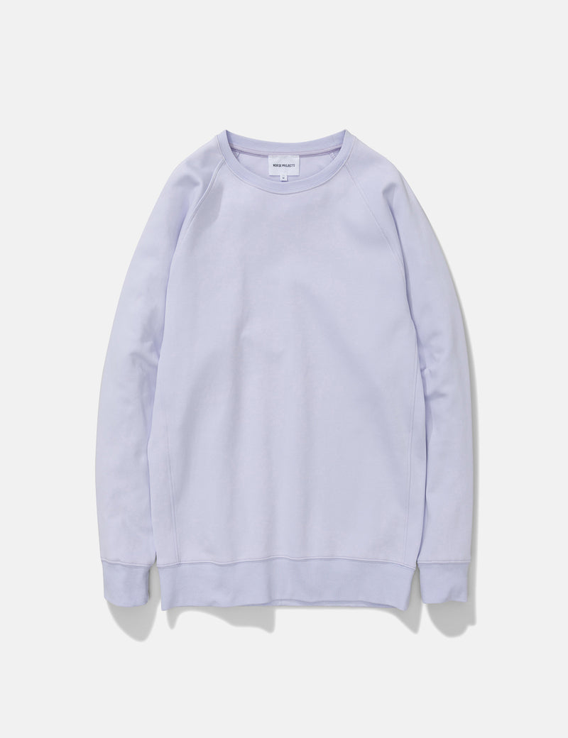 Norse Projects Vorm Interlock Sweatshirt - Heather Purple