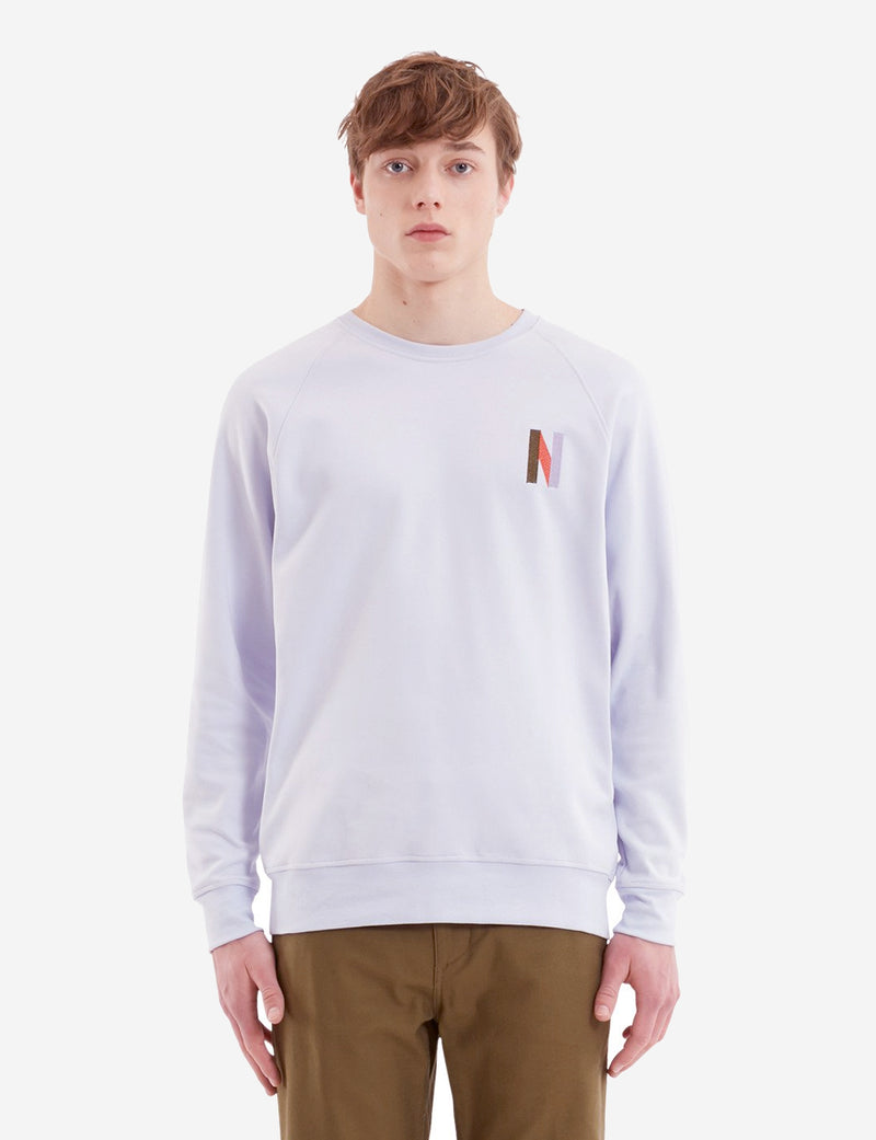 Norse Projects Ketel Crew Multi N Logo Sweat - Heather Purple