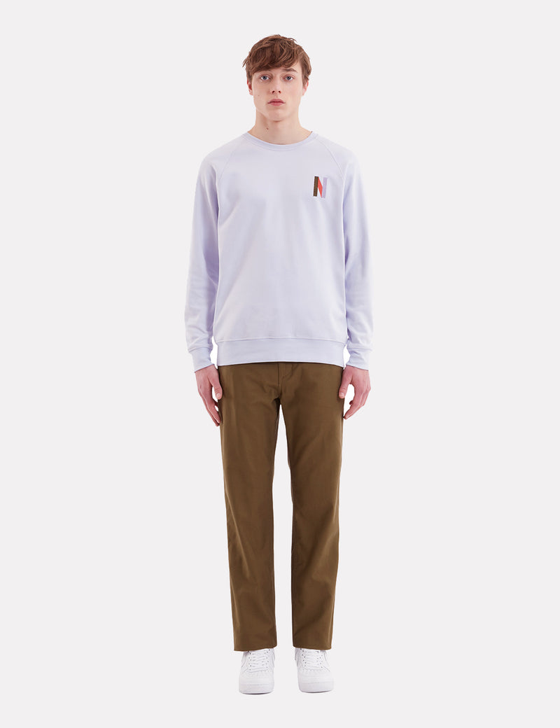 Norse Projects Ketel Crew Multi N Logo Sweat - Heather Purple
