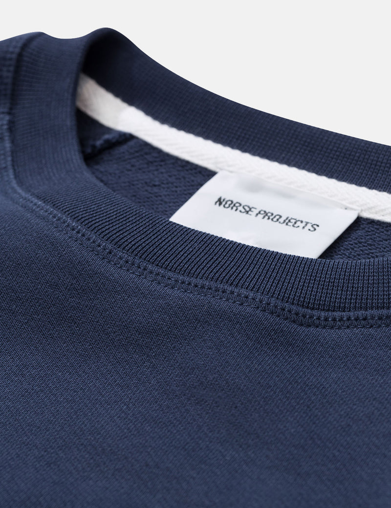 Sweat-shirt à logo en éponge classique Ketel Norse Projects - Bleu marine foncé