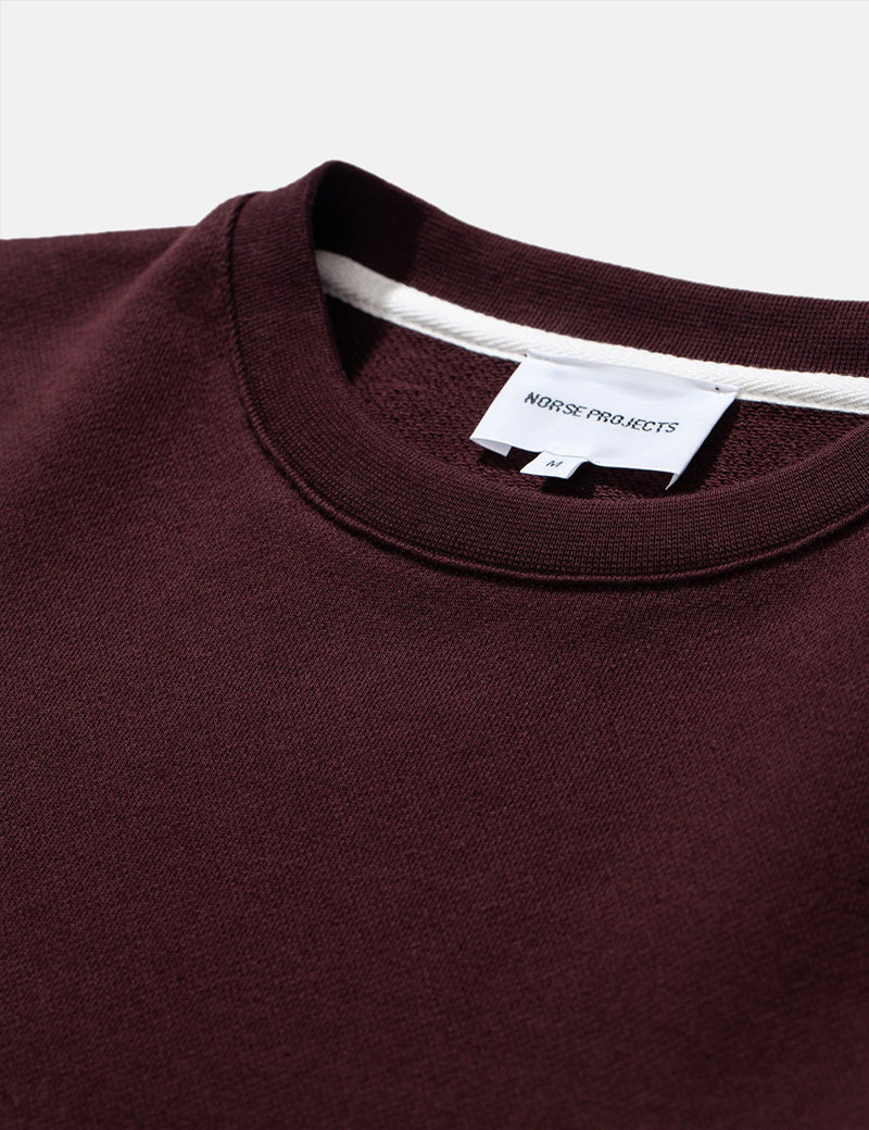 Norse Projects Vagn Classic Crew Sweatshirt - Eggplant Brown