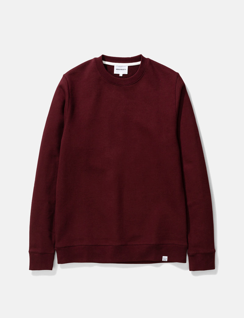 Norse Projects Vagn 클래식 스웨트 셔츠-Mulberry Red