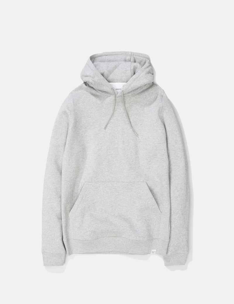 Norse Projects Vagn Classic Hooded Sweatshirt - Light Grey Melange