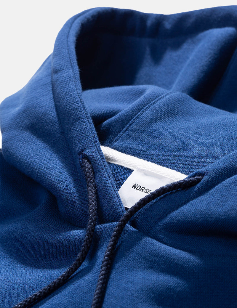 Norse Projects Vagn Classic Hooded Sweatshirt - Twilight Blue
