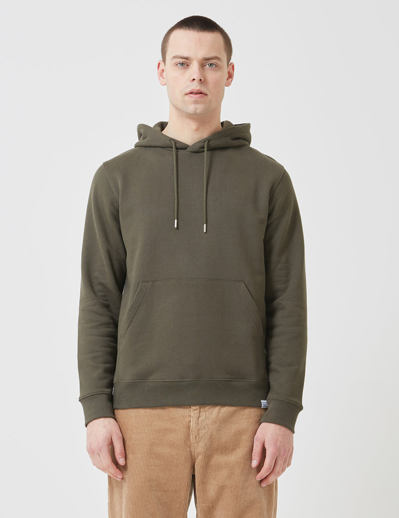 Norse Projects Vagn Classic Hooded Sweatshirt-Ivy Green
