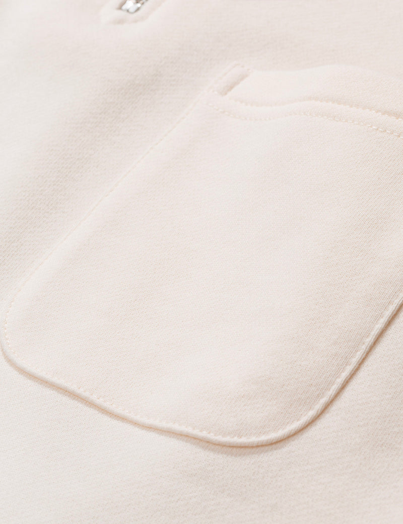 Norse Projects Jorn Half Zip Sweatshirt (330gsm Cotton) - Ecru
