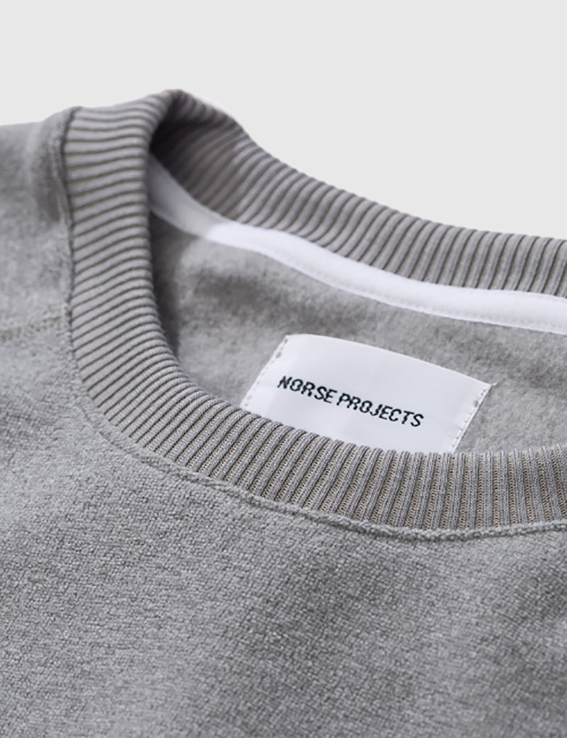 Norse Projects Vagn Fleece Sweatshirt - Light Grey