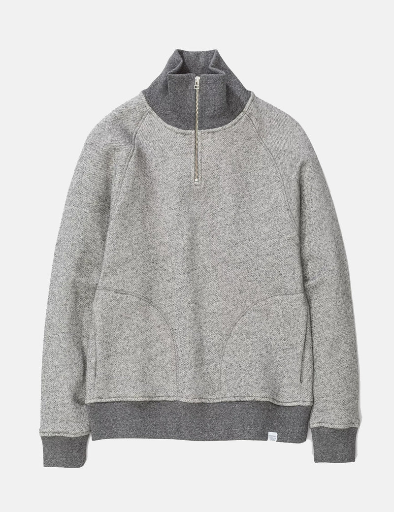 Norse Projects Alfred French Terry Sweatshirt - Dark Grey Melange