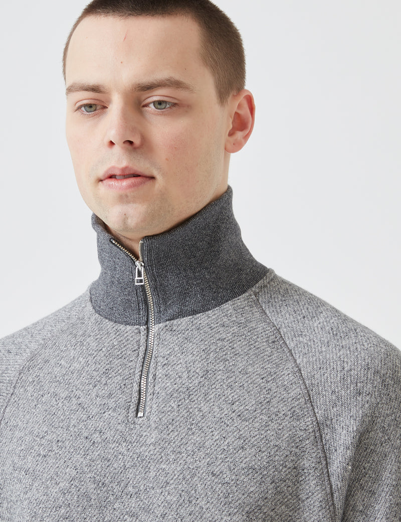 Norse Projects Alfred French Terry Sweatshirt - Dark Grey Melange