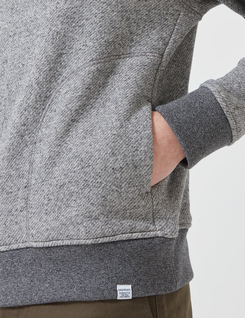Norse Projects Alfred French Terry Sweatshirt-Dark Grey Melange