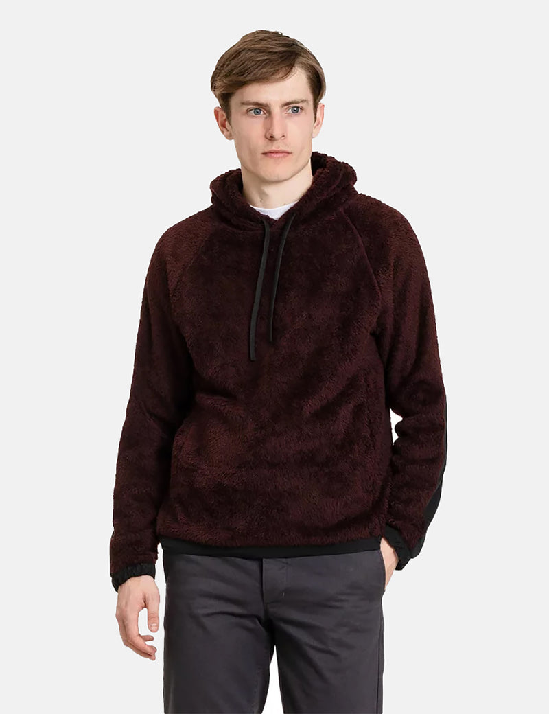 Norse Projects Tycho Hood Fleece - Mulberry Red