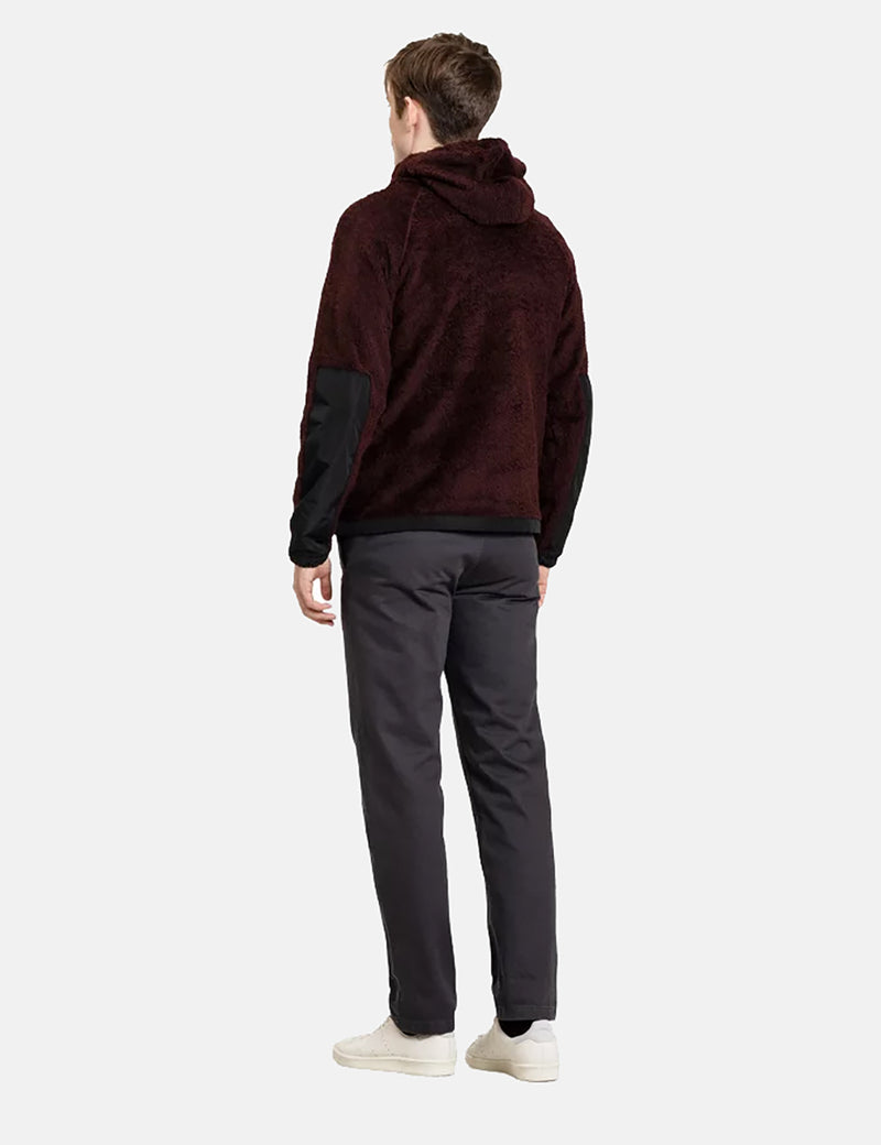 Norse Projects Tycho Hood Fleece-Mulberry Red