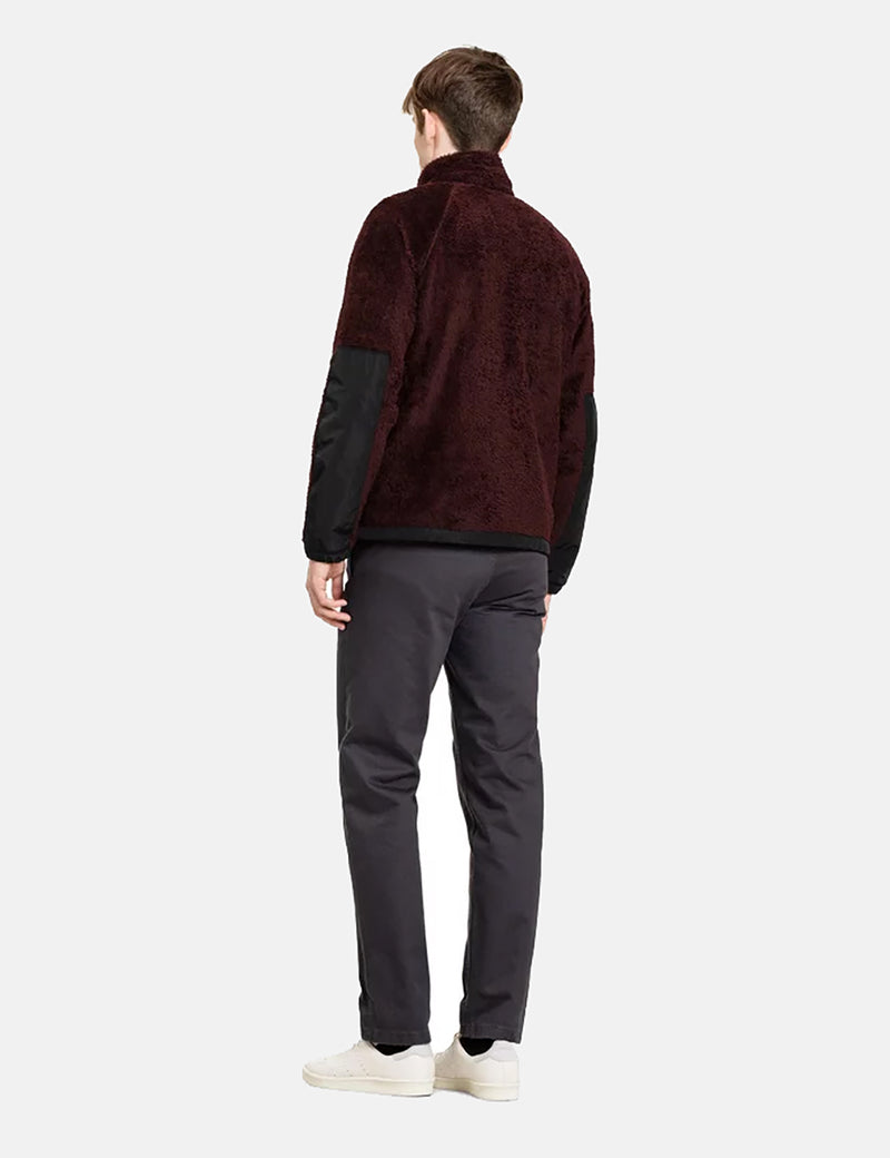 Norse Projects Tycho Zip Fleece-Mulberry Red