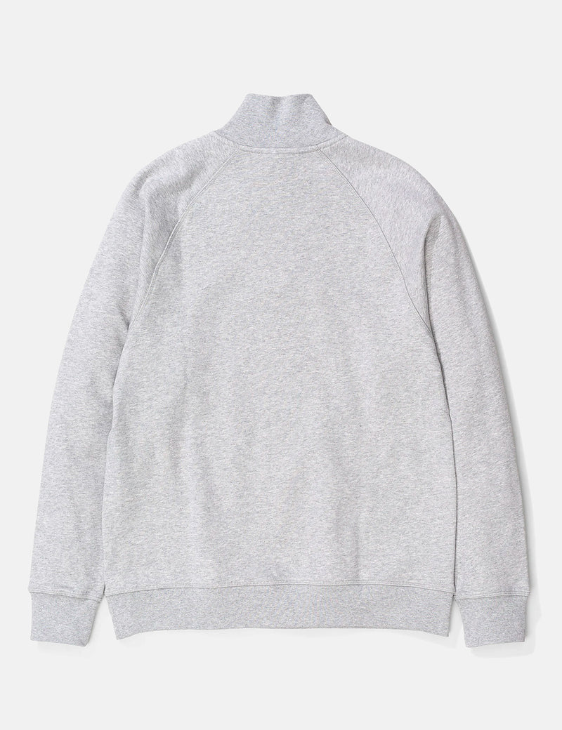 Norse Projects Alfred Light Sweatshirt (1/4 Zip)-Light Grey Melange