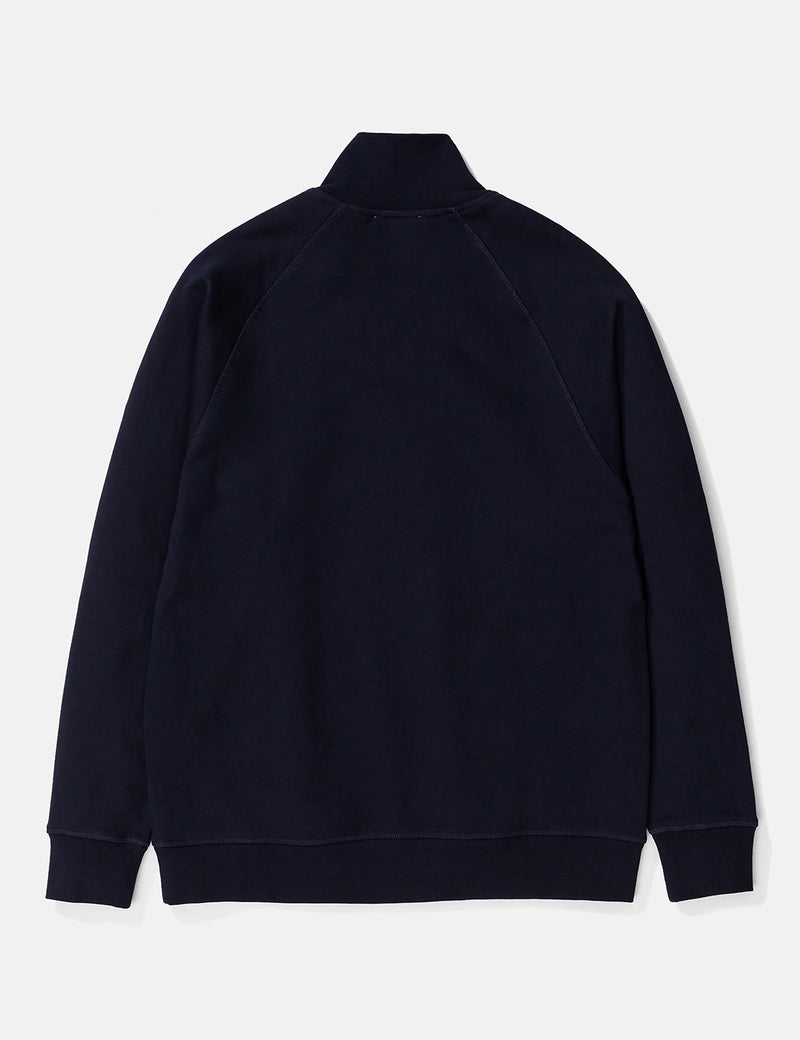 Norse Projects Alfred Light Sweatshirt (1/4 Zip) - Dark Navy Blue