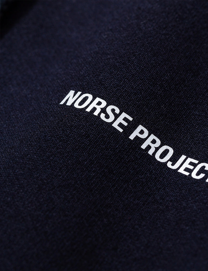 Norse Projects Vagn Logo T-Shirt - dunkle Marine-Blau