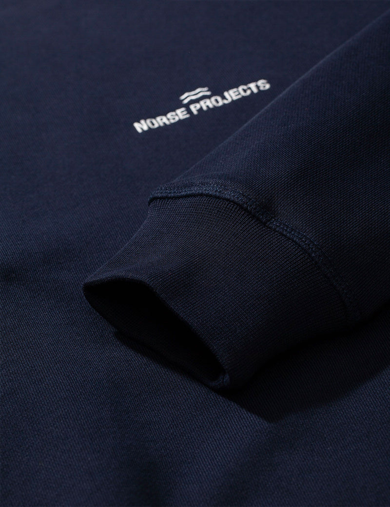 Norse Projects Ketel Norse Projects Wave Logo Sweatshirt - Dark Navy Blue