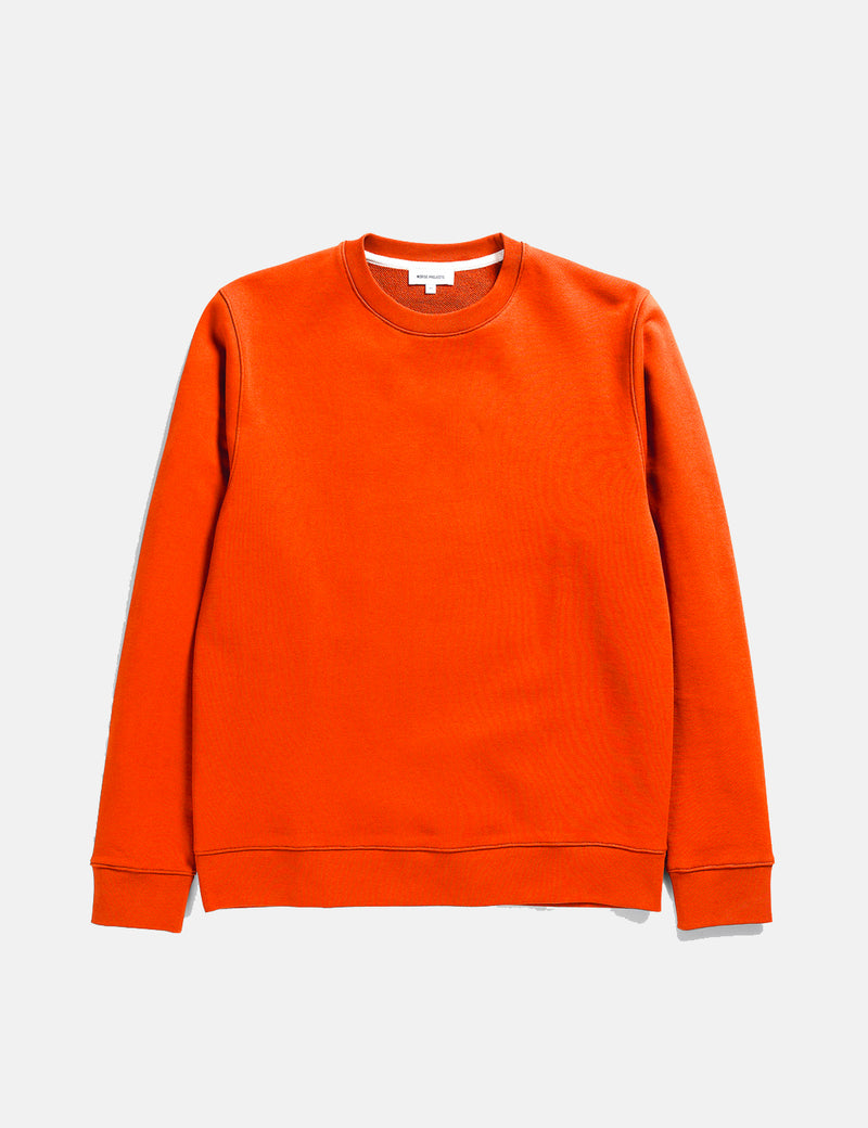Norse Projects Vagn Classic CrewSweatshirt-レスキューオレンジ