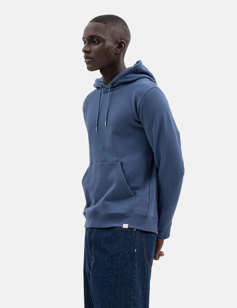 Norse Projects Vagn Klassisches Kapuzen-Sweatshirt - Calcitblau