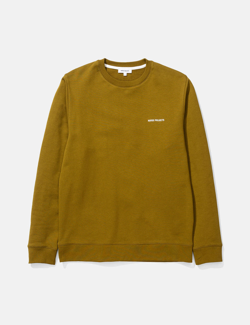 Sweat Norse Projects Vagn Logo Brass - Jaune
