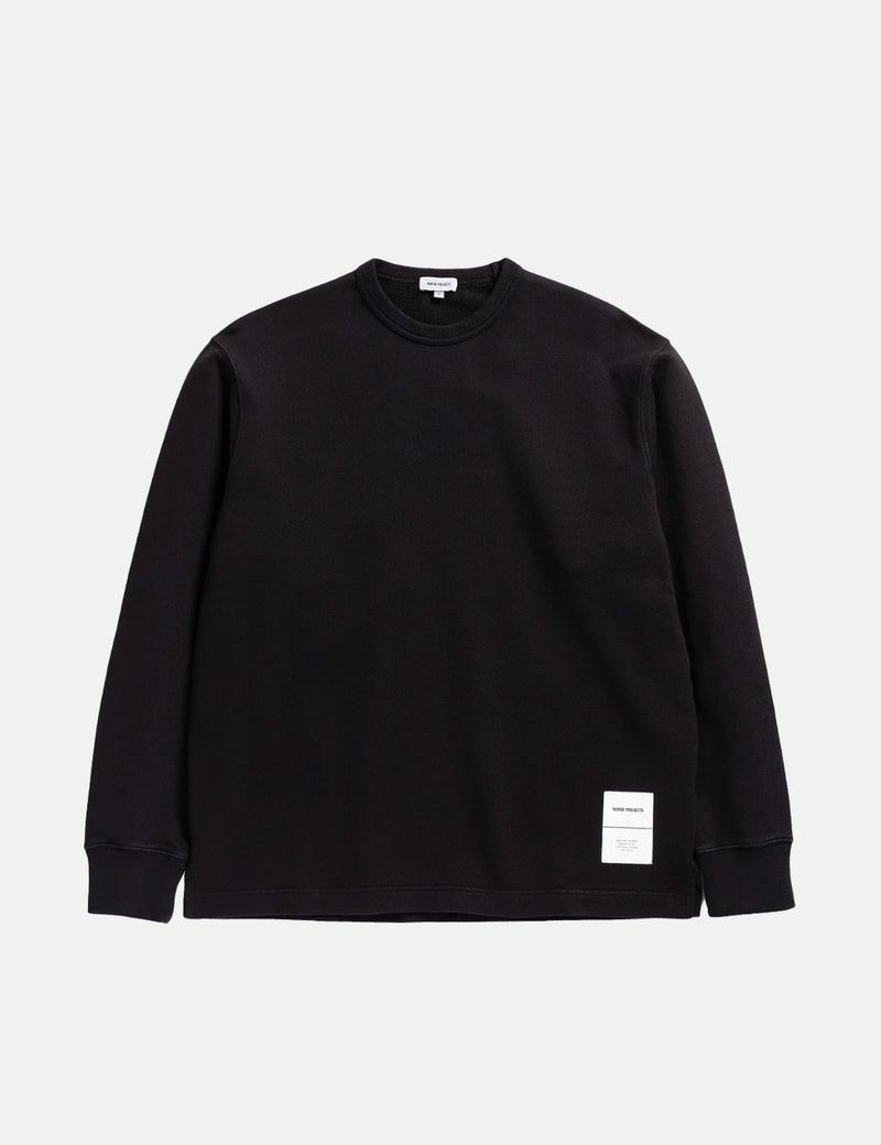 Sweat ras du cou Norse Projects Fraser Tab Series - Noir