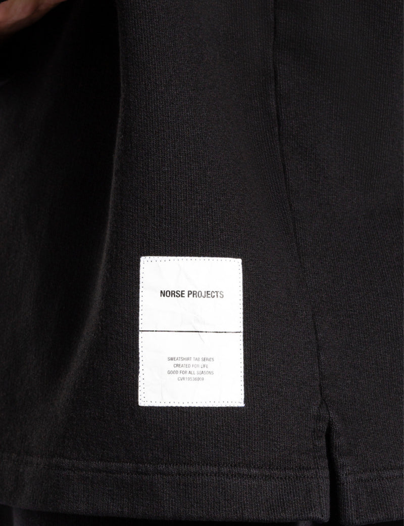 Sweat ras du cou Norse Projects Fraser Tab Series - Noir