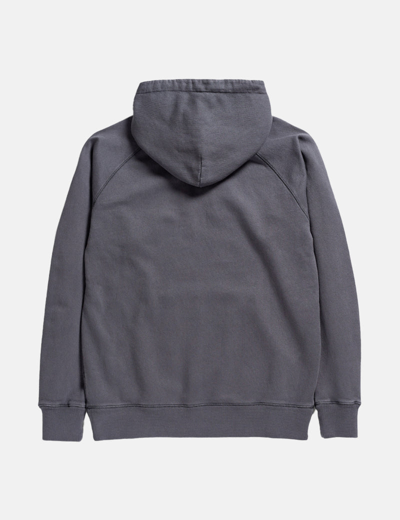 Norse Projects Kristian Tab Series Hooded Sweatshirt - Magnet Grey