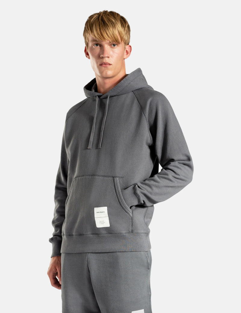 Norse Projects Kristian Tab Series Sweat à Capuche - Aimant Gris
