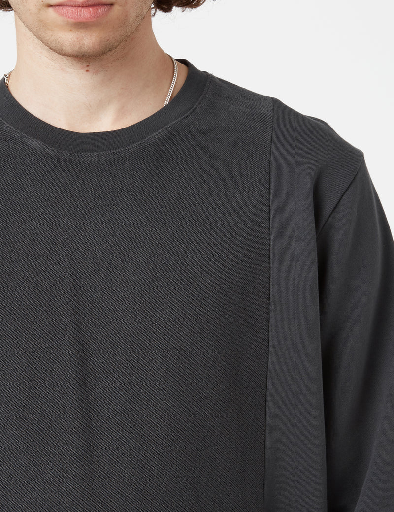 Norse Projects Vagn GMD Patchwork Sweatshirt - Slate Grey